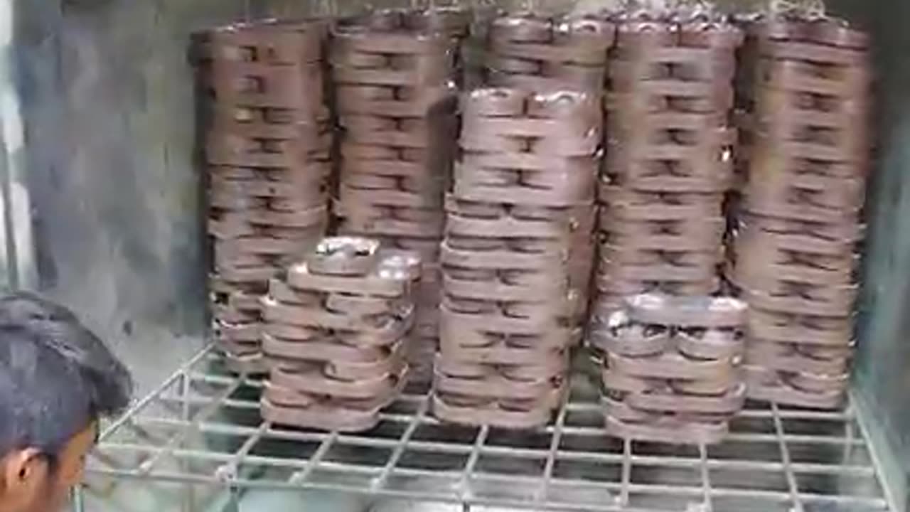 Manufacturing process in making motorcycle brake shoes