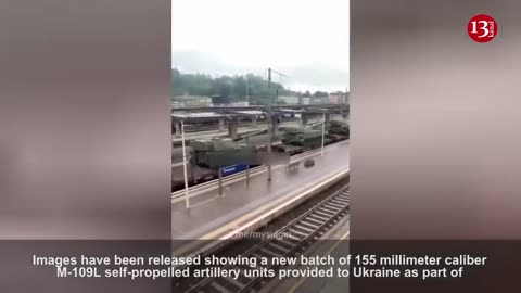New US-supplied artillery installations are advancing by rail towards Ukrainian border