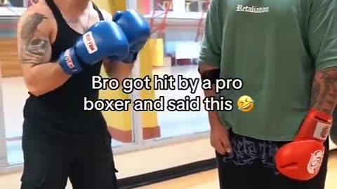 HE LET A PRO BOXER HIT HIM AND HE SAID THIS... #gym #fitness #funny