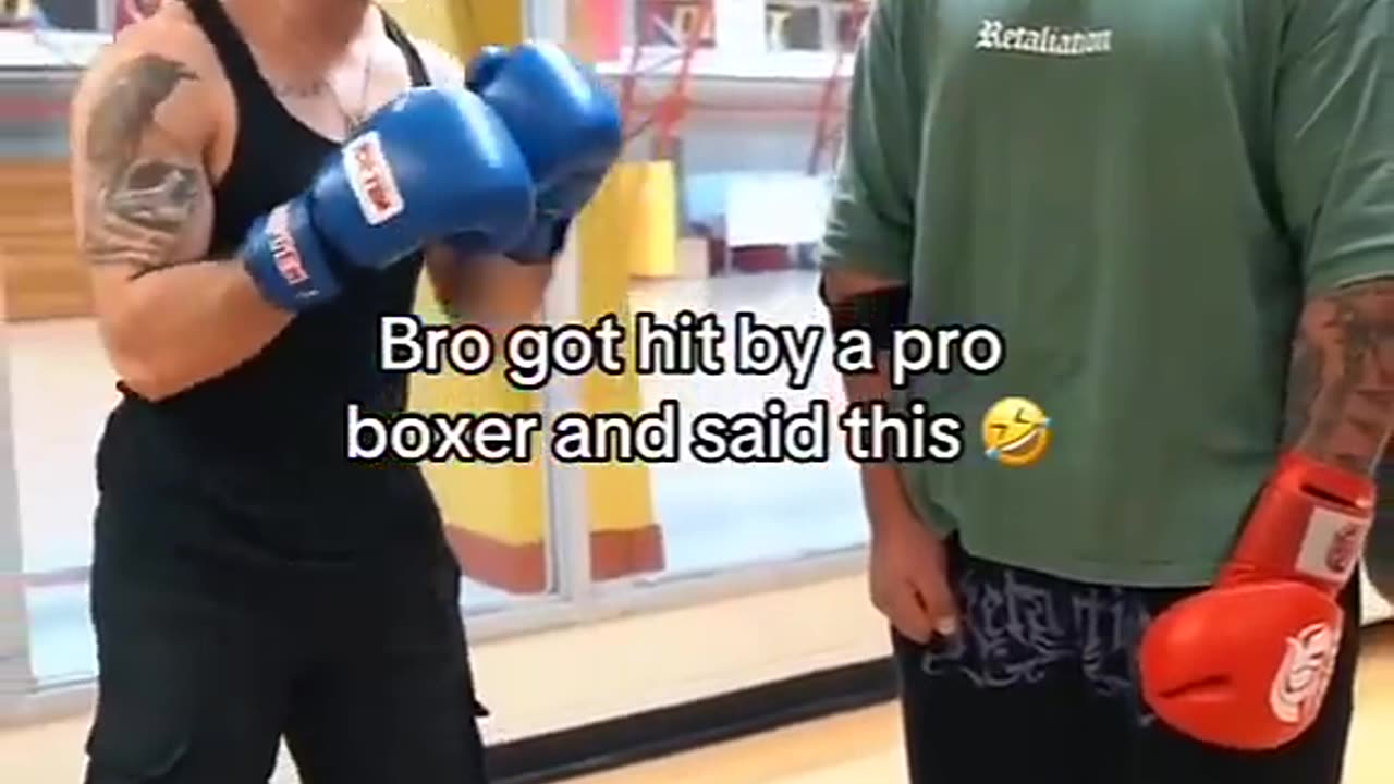 HE LET A PRO BOXER HIT HIM AND HE SAID THIS... #gym #fitness #funny