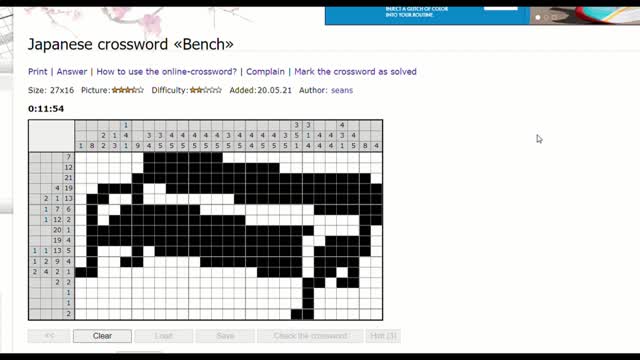 Nonograms - Bench