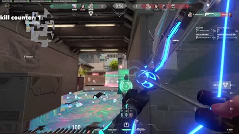 Sova playing Valorant ACE 1st round pistol game