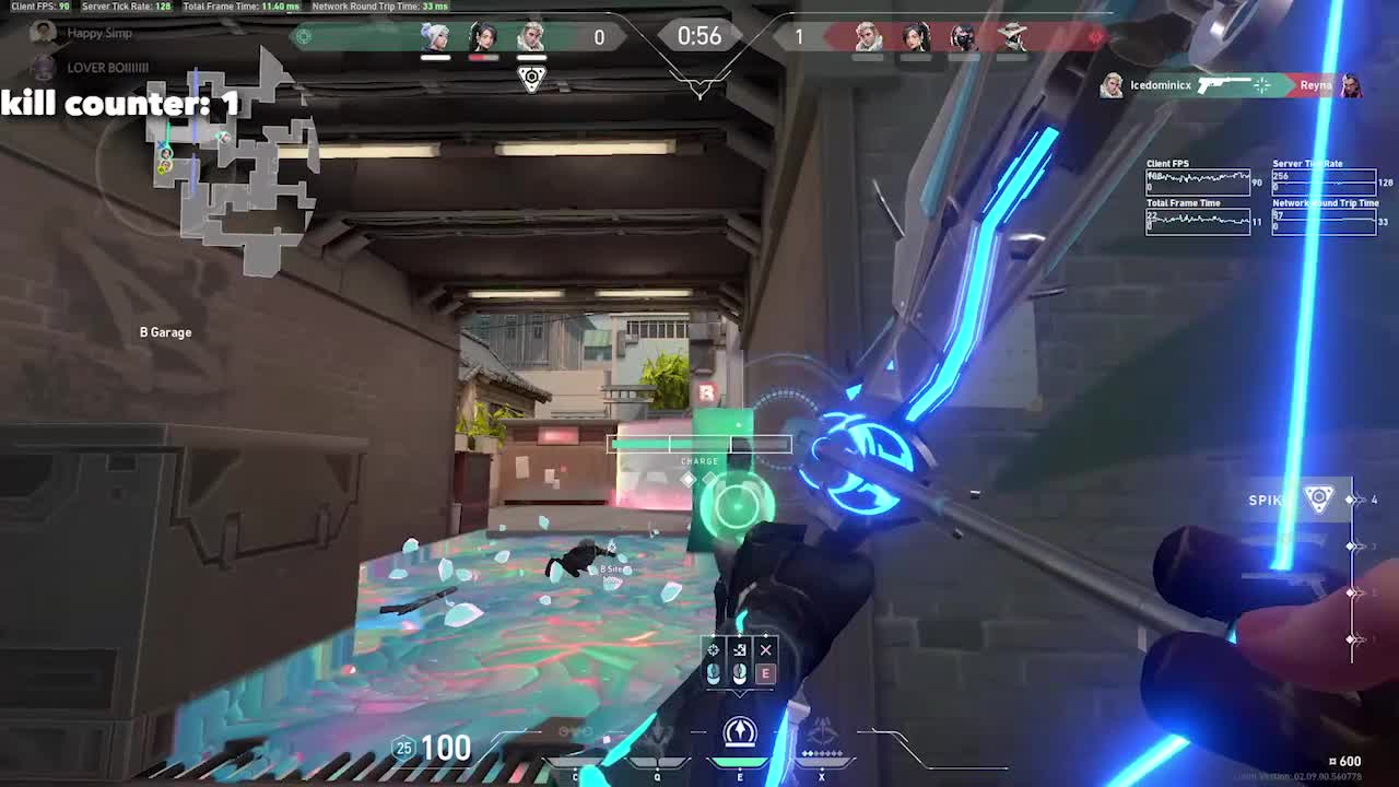 Sova playing Valorant ACE 1st round pistol game