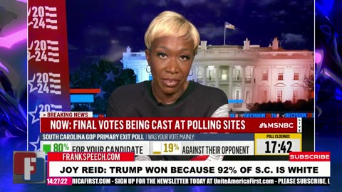 JOY REID: TRUMP WON BECAUSE S.C. IS 92% WHITE