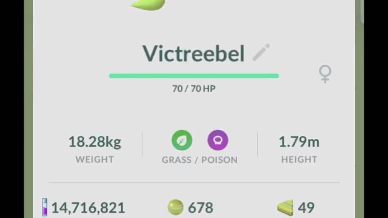 Pokémon GO-Evolving Shiny Weepinbell