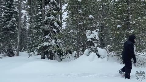 Hot Tent Camping In Heavy Snowfall