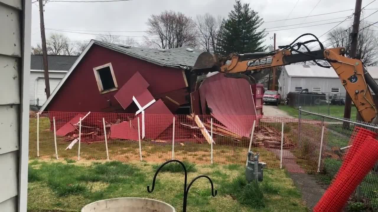 Pole Barn Demo. May 4, 2018