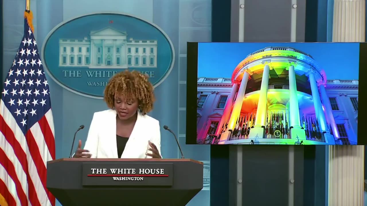 WH press sec: "I want to say a few words in recognition of Pride Month."