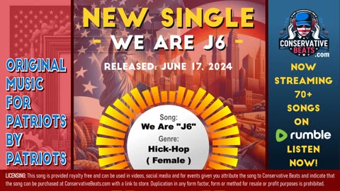 Conservative Beats – Country Hick-Hop - Female – We Are “J6”