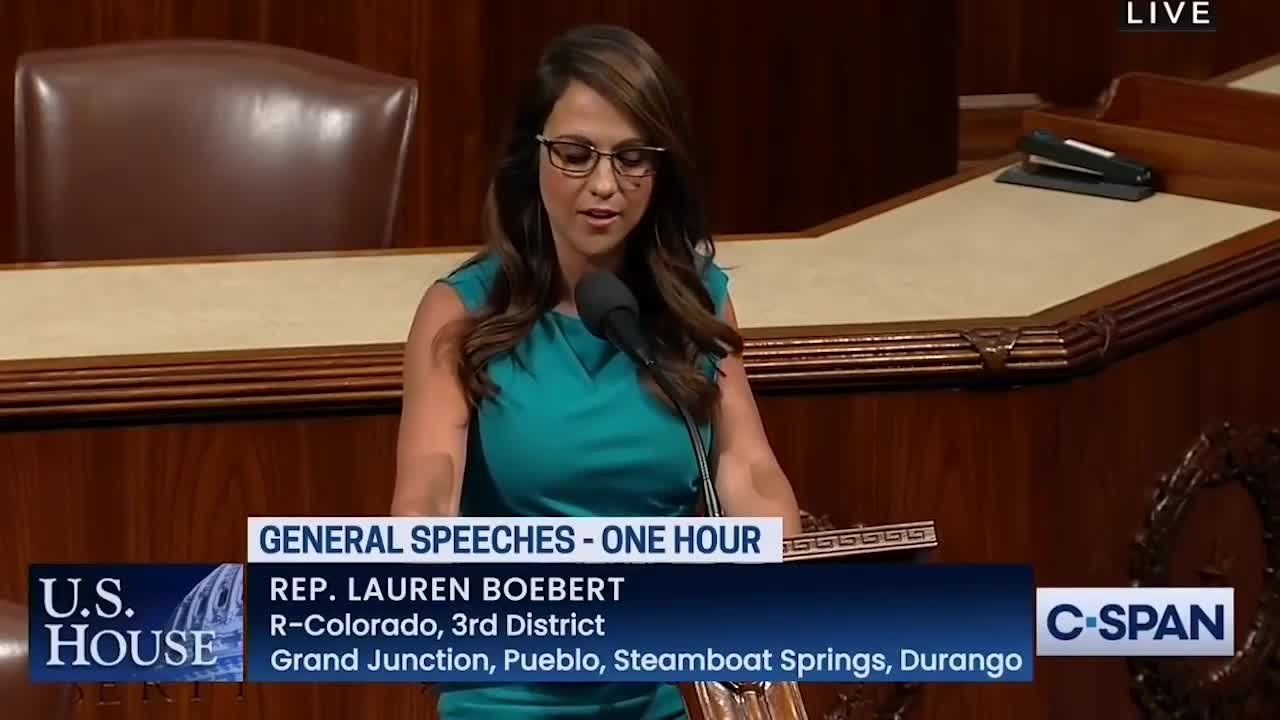 Colorado Republican Lauren Boebert Fiery House Speech