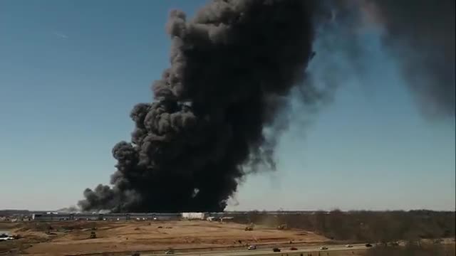 Massive fire engulfs Walmart distribution center near Indianapolis