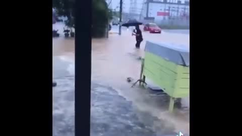 Business still open while flood