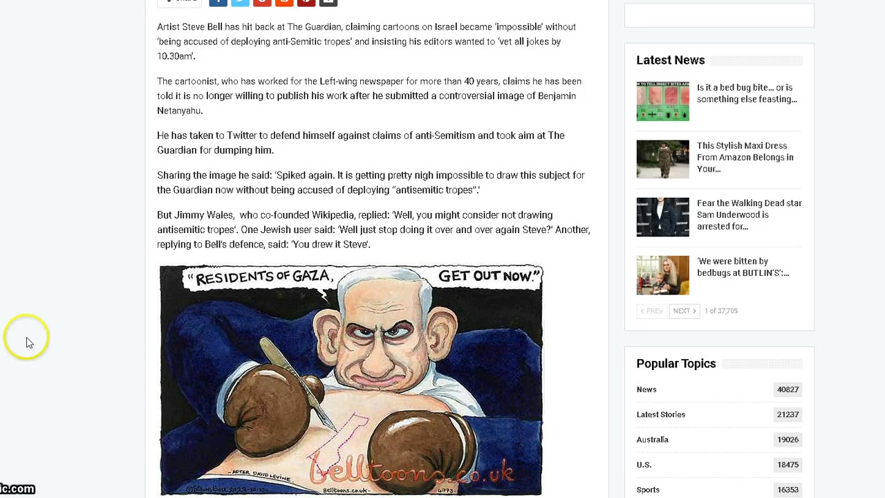 Guardian sack cartoonist