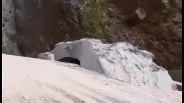 Opening a dam gate after years of it being closed.