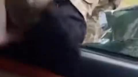 Force mobilization in Kharkov: a TCC employee broke a car window and pulled a man out of it.