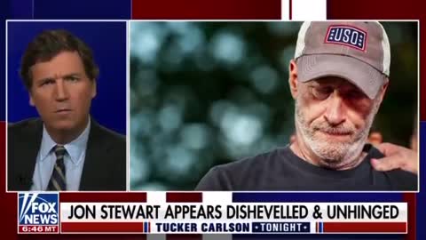 Tucker Carlson on Jack Posobiec confronting a disheveled and rage-fueled Jon Stewart