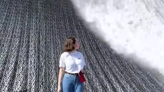 Mindblowing waterfall in dubai