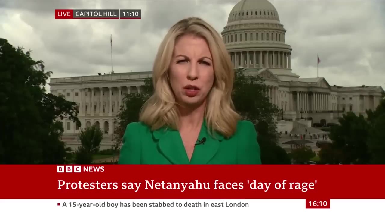 Israel's President Benjamin Netanyahu faces 'day of rage' in Washington