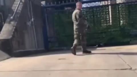 ⚠️ SENSITIVE CONTENT ⚠️ / Video footage of soldier set himself on fire.