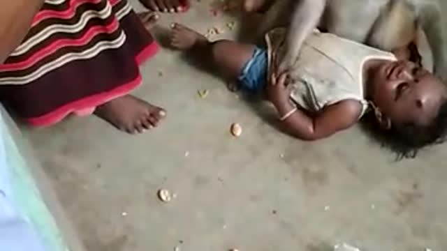 Monk wants to take a human child and become angry