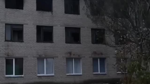 Video of the aftermath of an explosion at an oil depot in Donetsk