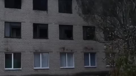 Video of the aftermath of an explosion at an oil depot in Donetsk