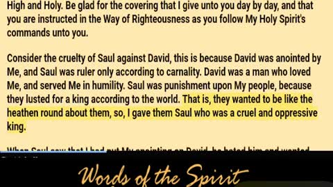 Words of the Spirit. Aug 20 2022