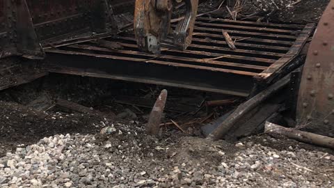 Railroad bridge tear out.