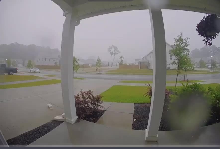 Lightning Bolt Caught on Doorbell Camera