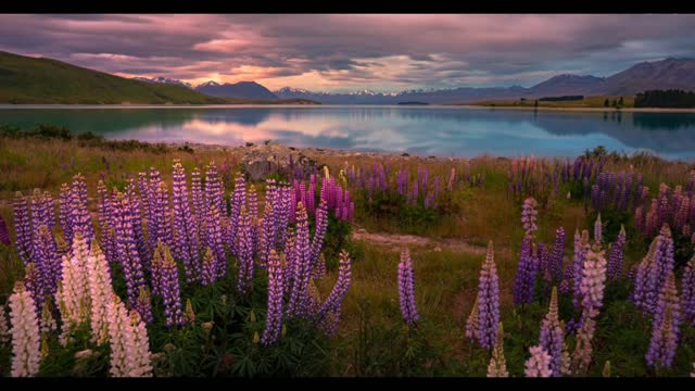 sky clouds sunset meteor starry sky two years 4k time-lapse photography