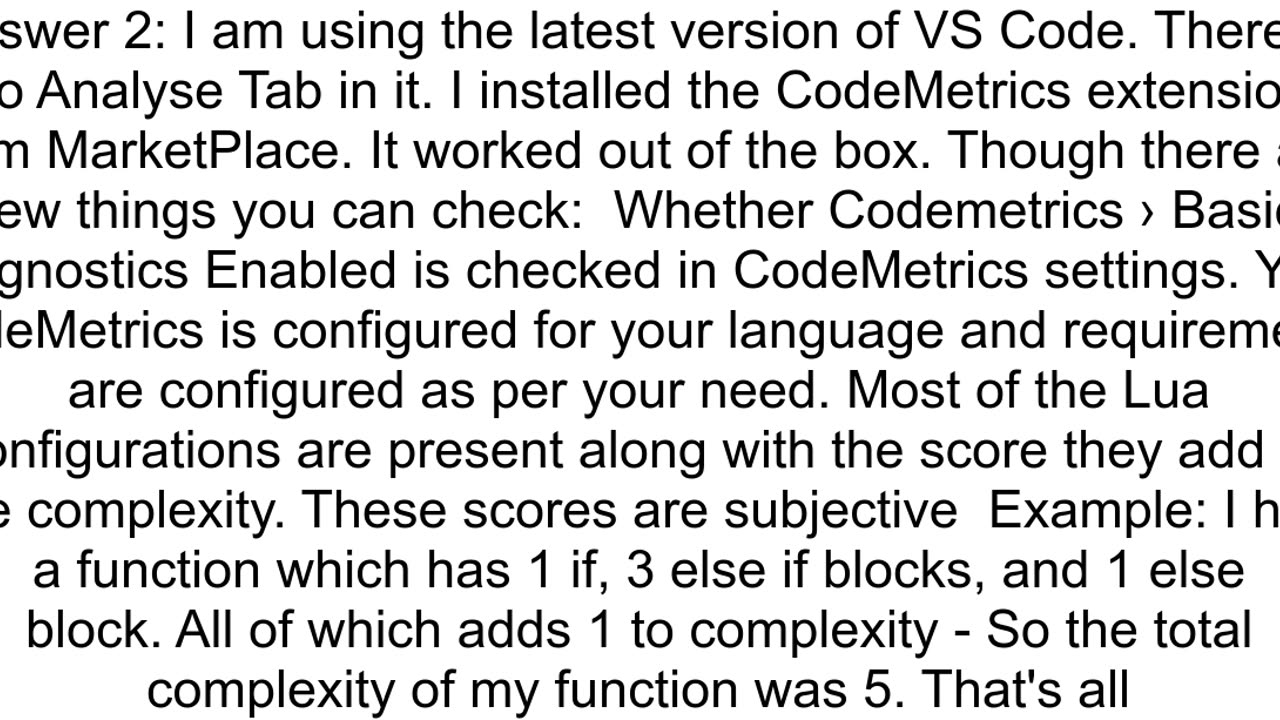 How to calculate code metrics in Visual Studio Code