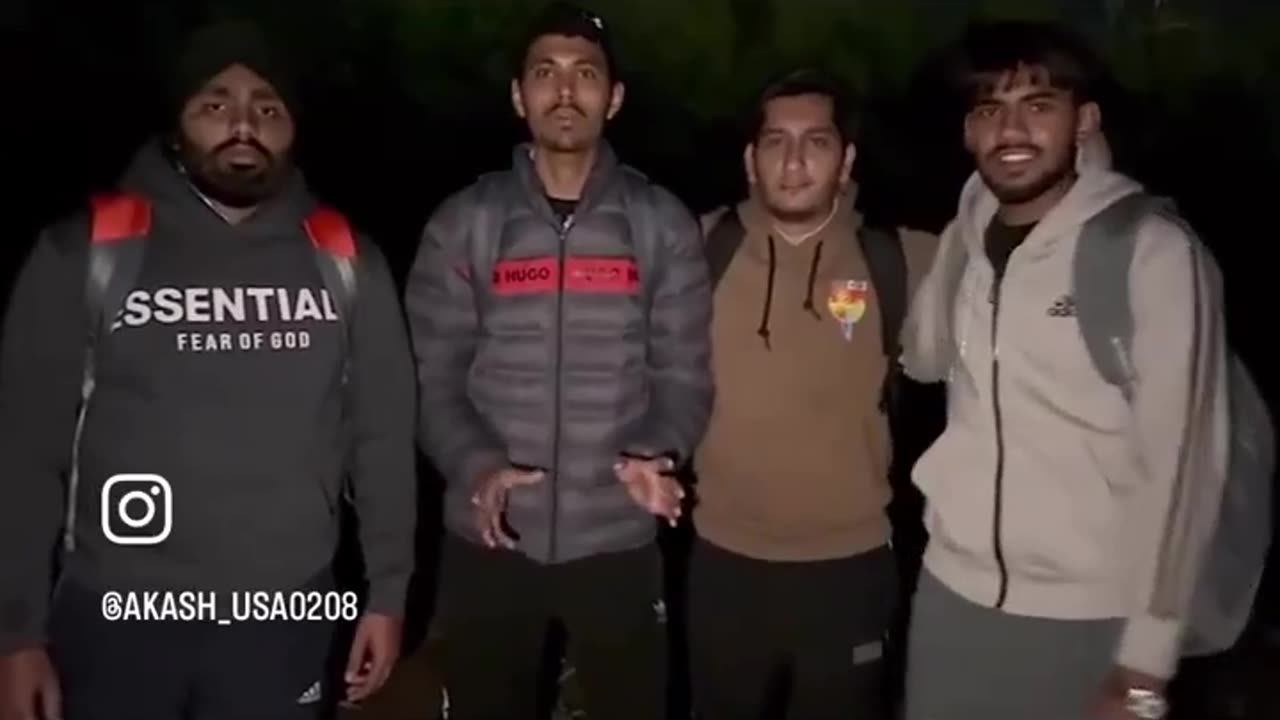 Indian international students record themselves ILLEGALLY crossing the Canada/USA border