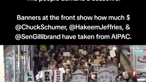 BREAKING: Thousands are marching on AIPAC headquarters in NYC-21/12/23