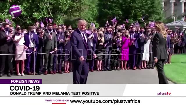 Donald trump and Malania test positive reactions