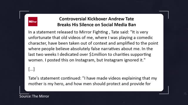 Andrew Tate BANNED! WHY Is He Controversial?