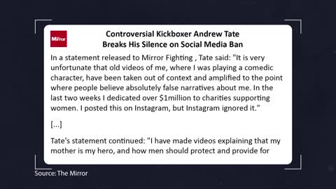 Andrew Tate BANNED! WHY Is He Controversial?