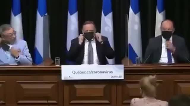 Quebec Premier François Legault: Very Interesting hand Gesture