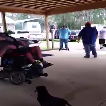 Country Dad Tries Out New Hoverboard And Almost Breaks Tailbone