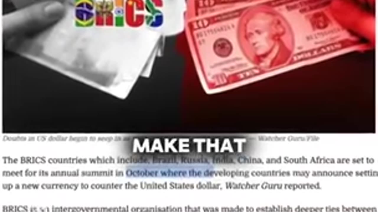 BRICS Nations Have Officially Set A Date To Ditch The US Dollar.