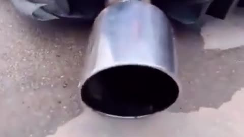 A dramatic modification of a car's exhaust cylinder