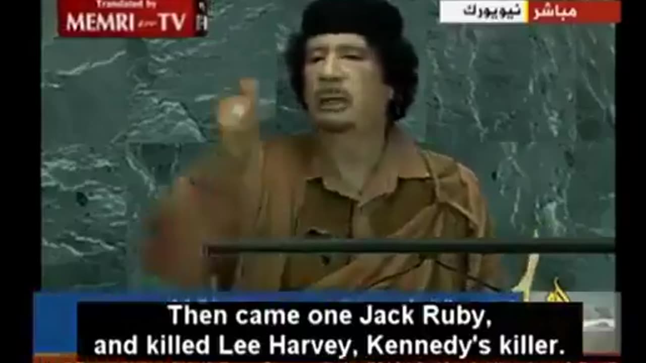 ??? BEFORE HE WAS KILLED, GADDAFI BROKE DOWN JFK ASSASSINATION IN THE UN: