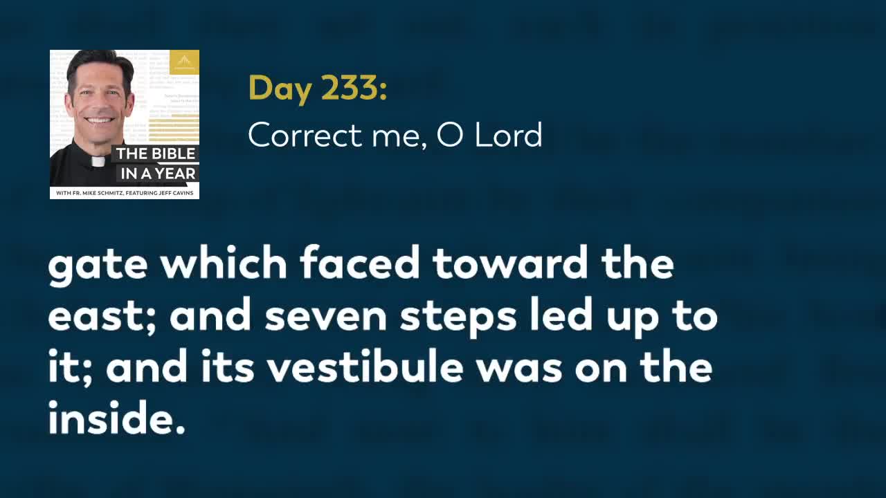 Day 233: Correct me, O Lord — The Bible in a Year (with Fr. Mike Schmitz)