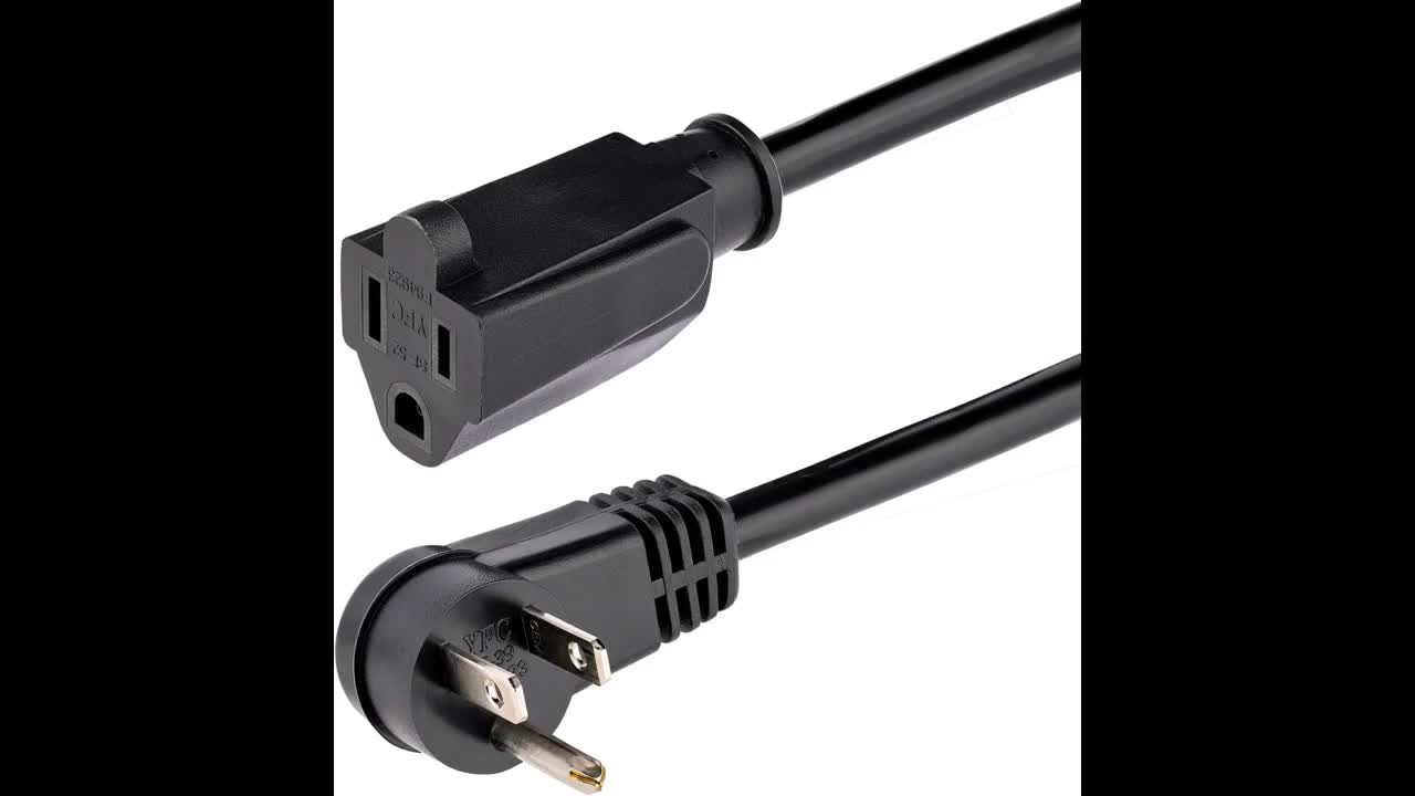 Review: StarTech.com 1ft (0.3m) Power Extension Cord, Right Angle NEMA 5-15P to NEMA 5-15R, 13A...