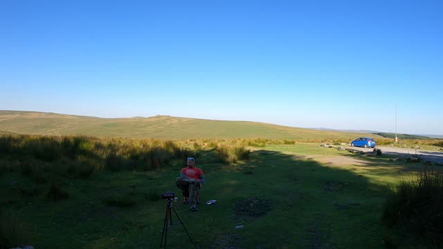 Vlog overlooking Beardown Tor. Dartmoor. Speedlapse.