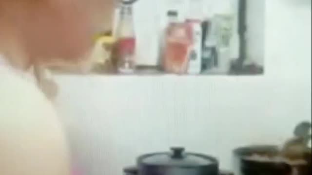 Cooking in the kitchen