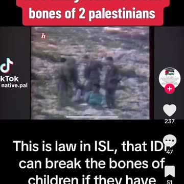 1988 Israel soldier use rocks to break children bones as a punishment for throwing rocks at them
