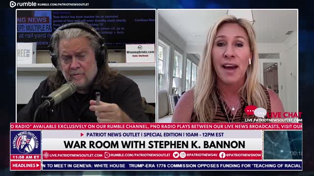 Marjorie Taylor Greene speaks with Steve Bannon | 5/26/2021