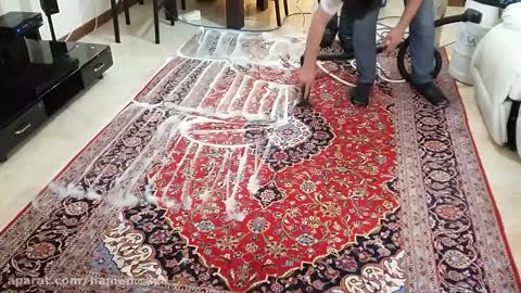 Washing handmade carpets