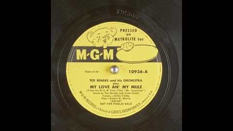 MY LOVE AN' MY MULE by TEX BENEKE and his ORCHESTRA