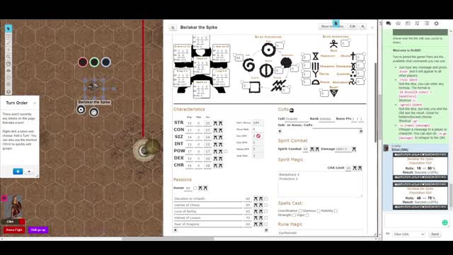 RuneQuest Character sheet pro